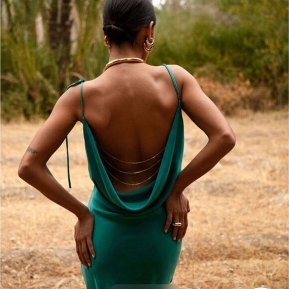 Rat and Boa Ophelia dress open back green size large
